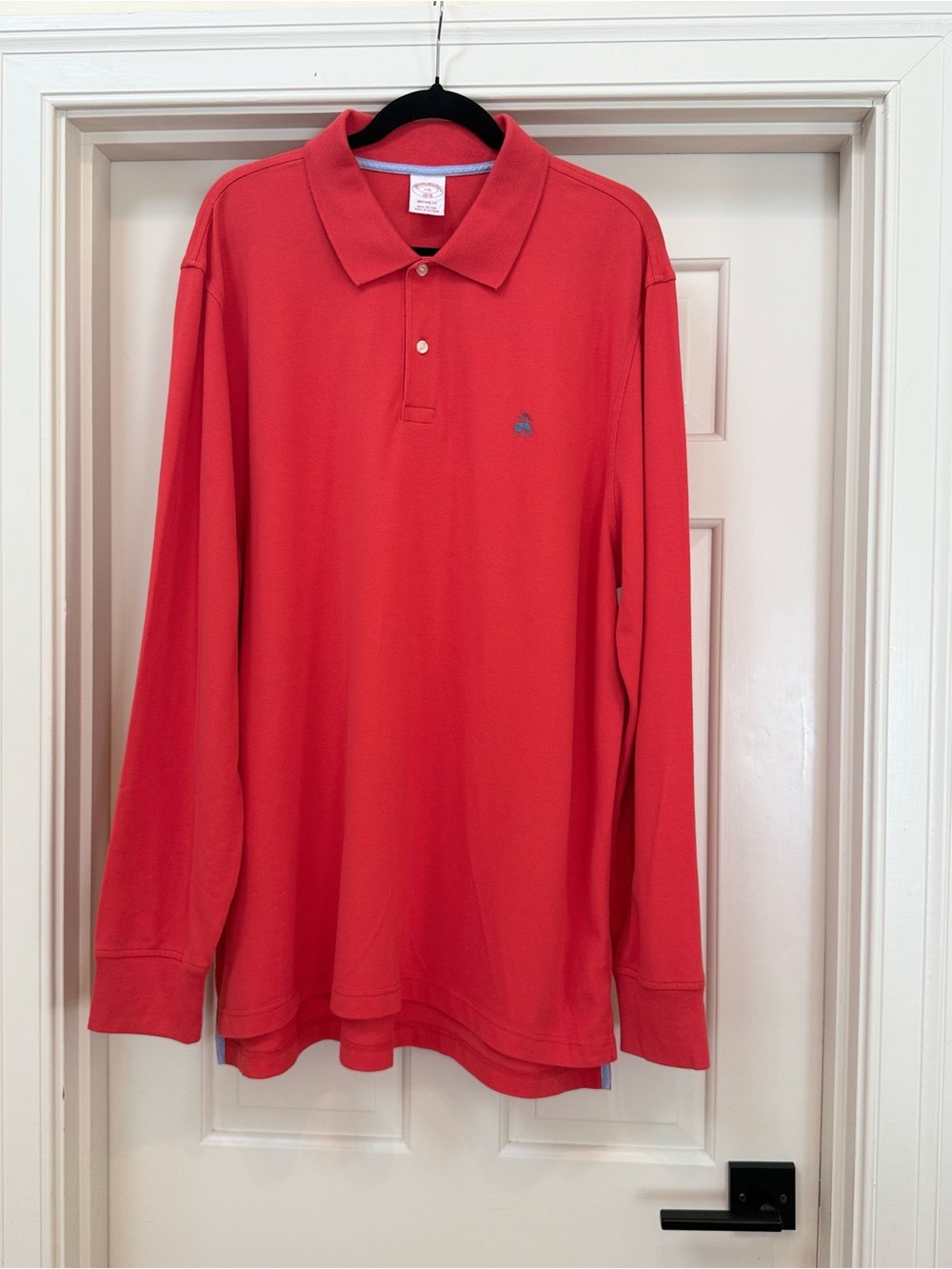 Brooks Brothers Long-Sleeve Polo Shirt - XXL, Coral